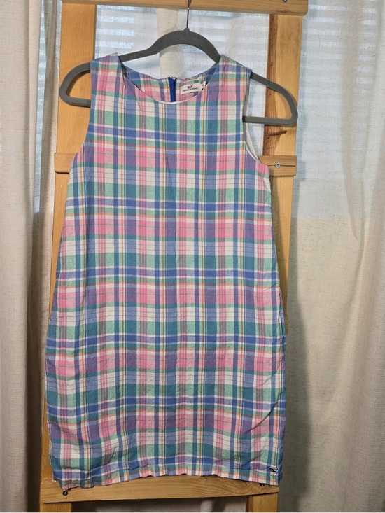 Vineyard Vines Other - Vineyard Vines Plaid Shift Dress in Pink, Blue & Green